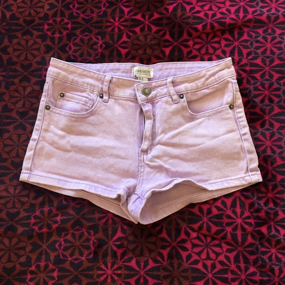 F21 Purple Booty Shorts